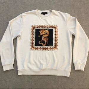 Versace Dragon Graphic White Sweatshirt